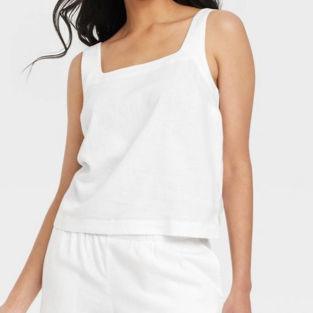 (P) Perfect For Summer, Linen Tank Top Size: XS, Brand: A New Day,